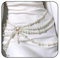 Flovel Geschichtete Taillenkette Perlen Körperkette Bikini Bauchkette Rave Nachtclub Festival Körper Accessoires Schmuck für Frauen und Mädchen
