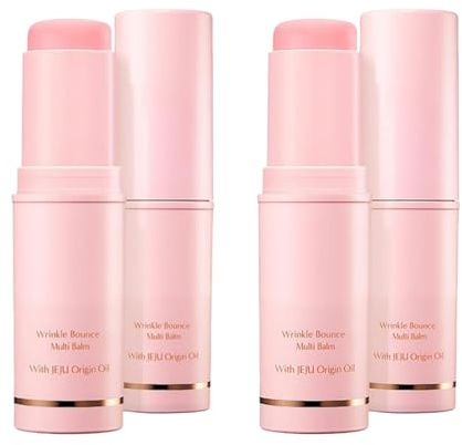 Wrinkle Bounce Multi Balm Idratante per il Viso, All-in-One, Occhi, Collo, Base e Viso Mist Moisture Balm Stick, Cura Immediata delle Rughe, Bastone per