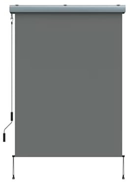Home Trends Senkrechtmarkise außen160x250 cm – Vertikalmarkise mit Handkurbel aus Aluminium – Sichtschutz, Sonnenschutz & Windschutz für Balkon & Terrasse (Anthrazit)