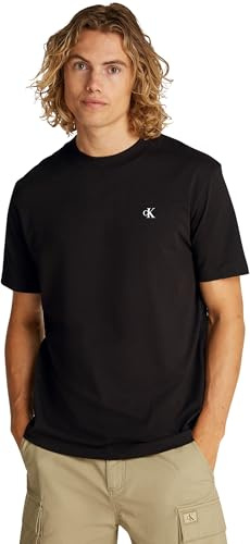 Calvin Klein Herren T-Shirt Kurzarm Painted Tee mit Rundhalsausschnitt, Schwarz (Ck Black), M