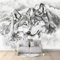 Art Fototapete Tier Wolf Bleistiftzeichnung 200x140 cm Vlies Tapeten Moderne Wandtapete Wohnzimmer Schlafzimmer, 3D Effekt Vliestapete Kinderzimmer Wanddeko UV-Beständig