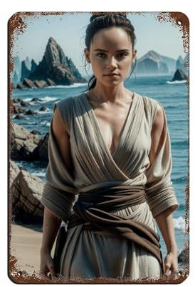 Britische Schauspielerinnen Daisy Ridley Poster, Blechschild, Vintage, Metall, Pub, Club, Café, Bar, Zuhause, Wandkunst, Dekoration, Poster, Retro, 20 x 30 cm