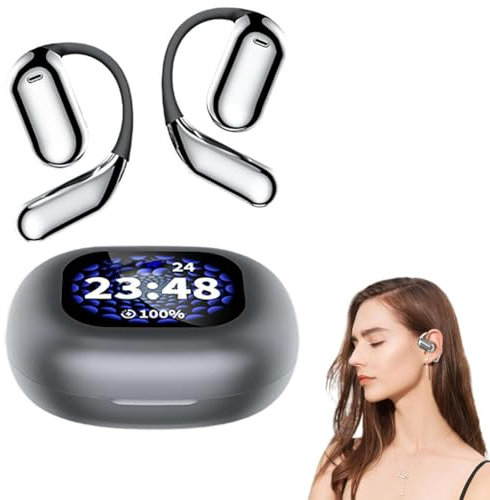 Touch Screen Earbuds,Over The Ear Earbuds,Intelligent Touch Screen Open Bluetooth Earphones,Q16Pro Touch Screen Display Earbuds,True Wireless Open Ear Earbuds Bluetooth 5.4,Noise Reduction