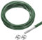 QUARKZMAN 10M x 5mm (33Ft x 3/16) Fune Metallico Cavo Acciaio Inossidabile 304, Tenditore Tirante con 2pz Mandrini a Vite per Appendere Stendibiancheria Sollevamento, Verde