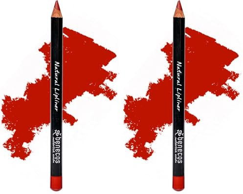 benecos - natural beauty Naturkosmetik - Lipliner - mit Bio-Sheabutter & Mangoöl - red! (Packung mit 2)