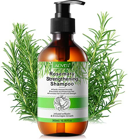 Rosemary Shampoo for Hair Growth, Rosemary Mint Shampoo, Organic Hair Growth Shampoo with Biotin, Repairing and Nourishing Scalp, Anti Hair Loss Shampoo for Women Men, Sulfate Free, 300ml