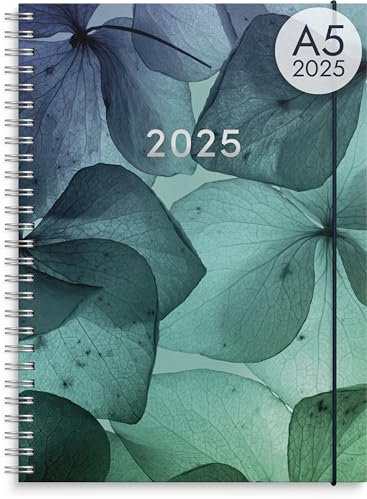 Burde Terminplaner A5 2025 | Wochenkalender 2025 | 21,4 x 16 cm A5 | 12 Monate | volles Jahr 2025 | Horizontal