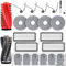 Juego de accesorios de 21 piezas para robot aspirador Roborock Qrevo Curv/Qrevo Curv S5X / Qrevo/Qrevo Edge S5V, 1 cepillo principal, 6 bolsas para el polvo, 4 almohadillas de limpieza, 4 filtros, 4