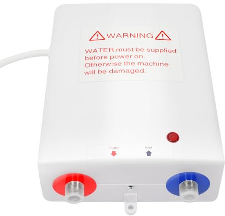 MINRS Durchlauferhitzer 3500W 220V Elektrische Warmwasserbereiter Tankloser Mini-Warmwasserbereiter Temperatur einstellbar Trockengehschutz für Waschbecken, KüChen, SpüLbecken