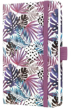 SIGEL J6354 Wochenkalender 2026 ca. A6, lila, blau, Hardcover, Gummiband, Stiftschlaufe, Einstecktasche, 174 Seiten, vegan, Buchkalender, Terminplaner Taschenkalender Jolie