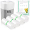 60 x 50 Liter Bin Bags, 23.62 * 31.5 in/13 Gallon Food Waste Bag 4 Roll Kitchen Bin Liners Food Caddy Bag Caddy Bin Liners for for Office Bathroom Kitchen Garbage Bin(White)