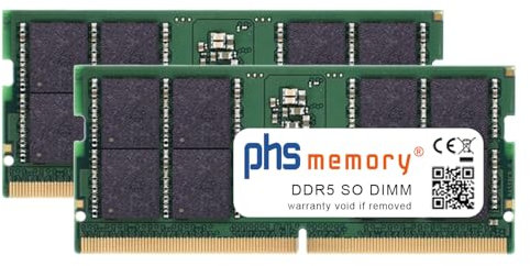 PHS-memory 64GB (2x32GB) Set RAM modulo Compatibile con HP ZBook Fury 16 G10 DDR5 SO DIMM 5600MHz PC5-44800S