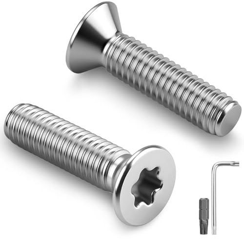 Nuts OT nuts 30 Stück Senkkopfschrauben M6 x 25mm Torx Antrieb Schrauben 304 Edelstahl A2 V2A Senkschrauben Vollgewinde mit Torx Schlüssel und Schraubendreher für Holz Maschinen Geräte Möbel