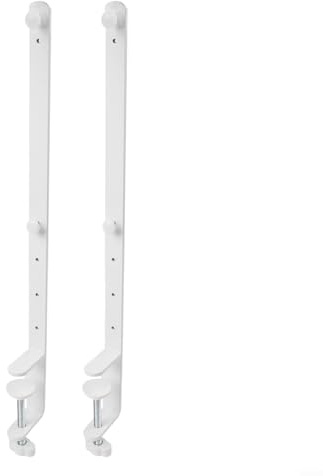 2 Pack Desk Clamp for Pegboard, Desktop Fixing Bracket with Round Iron Buckle, 41.5 cm Height Metal Mounting Bracket for Office Desk,