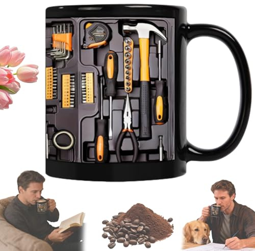 Funny Mechanic Toolbox Coffee Mug – Tool Box Style Coffee & Tea Cup with Insulated Handle, Anti-Slip Novelty Drinking Mug for Hot & Cold Beverages, Creative Gift for Mechanics, DIY Enthusiasts (1)