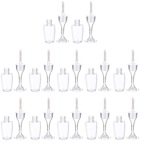 ULTECHNOVO 12pcs Lip Gloss Tube Empty Lip Gloss Bottles 8ml Mini Wine Glass Shaped Plastic Tubes Washable for Family Beginners Daily Use with Caps and Stoppers