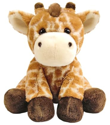 shownicer Plüschtier Giraffe Kuscheltier Stofftier Kawaii Giraffe Plüsch Kissen Spielzeug Geschenk für Kinder Erwachsene (Giraffe - Braun, 25cm)