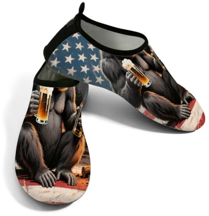 Glilade Wasserschuhe für Damen und Herren, Strandschuhe für Pool, Yoga, Surfen, Gorilla Beer, 41/42 EU