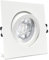 trendlights24 Carree-C LED Decken Einbaustrahler 3er Set 7W dimmbar 38° 230V GU10 eckig Weiß - Kaltweiß - Einbauleuchte schwenkbar
