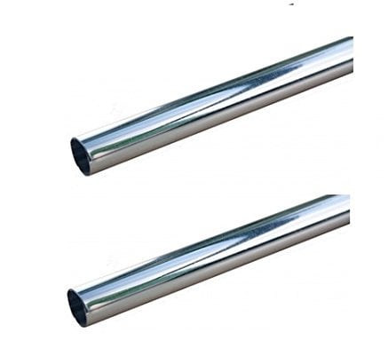 Oracstar 2x Single Plastic Chrome Effect Radiator Pipe Covers, 15mm x 202mm