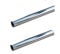 Oracstar 2x Single Plastic Chrome Effect Radiator Pipe Covers, 15mm x 202mm