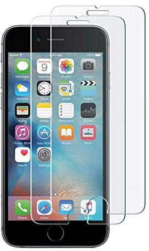 wortek Panzerglas 2er Set, kompatibel mit iPhone 6 Plus / 6S Plus, Schutzfolie Panzerfolie Anti-Kratz, Ultra-Clear 9H Displayschutz Schutzglas 2 Stück