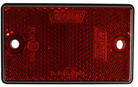 Maypole Oblong/Rectangular Reflectors with Screw Holes MP8723SS | Red