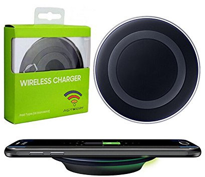 actecom® Cargador INALAMBRICO QI Negro para iPhone 8 Plus
