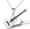 YAZILIND Mode schmuck Frauen männer Titan Stahl Halskette Kreative Klassische Musik Gitarre anhänger Charme Kette für Party (Silber)