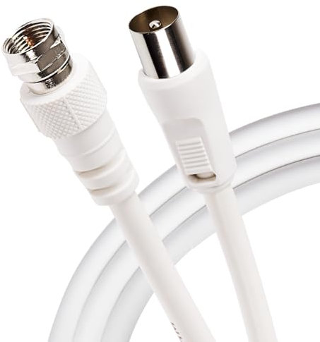 Maplin Satellite to TV Aerial Cable 2M Coaxial Cable F Type Male to RF Male