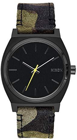 Nixon Unisex Erwachsene Analog Quarz Uhr mit Leder Armband A045-3054-00