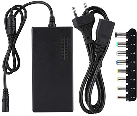 Diyeeni Universal Netzteil 96W 12V/15V/16V/18V/19V/20V/24V inkl. 8 Adapterstecker, Universal Notebook Laptop Ladegerät