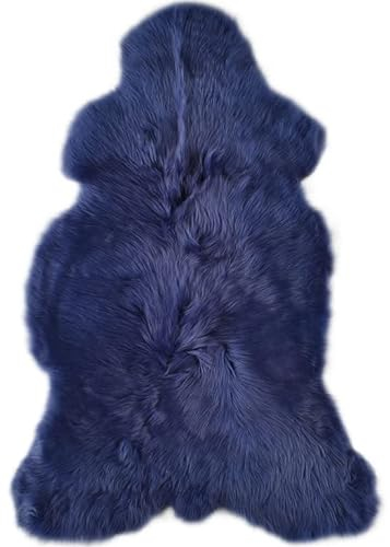 generisch SCHWEDISCHES LAMMFELL BLAU GEFÄRBT LANGWOLLIG 120 x 60 cm XL SCHAFFELL BLAU LILA ÖKOLOGISCHE GERBUNG VON KUHFELLE online & Nomad