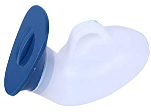 YNGJUEN Unisex Urinal Weicher Mund Design Mit Deckel Deodorant Pipi Flaschen Uriniergerät Weiß + Blau 800ml
