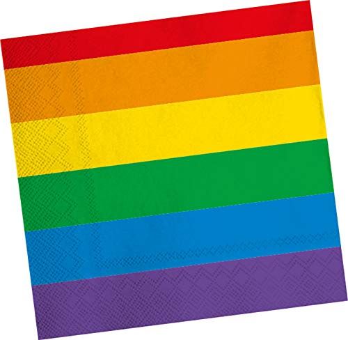 20 Servietten * REGENBOGEN FARBEN * für Party und Geburtstag | Mottoparty Kindergeburtstag Napkins Pride Gay LGBT