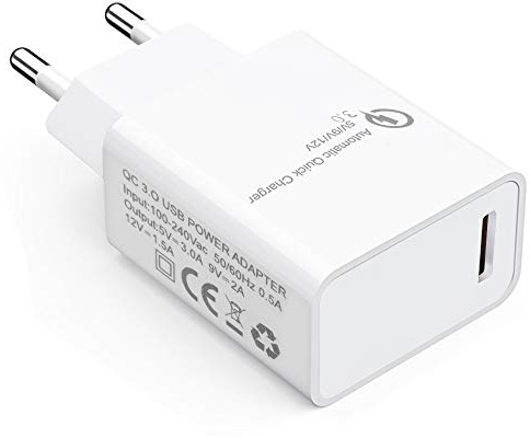 QC 3.0 18W USB Netzteil Power Adapter Automatisch Schnellladegerät 5V 3A, 9V 2A, 12V 1.5A Handy Automatic Quick Charger