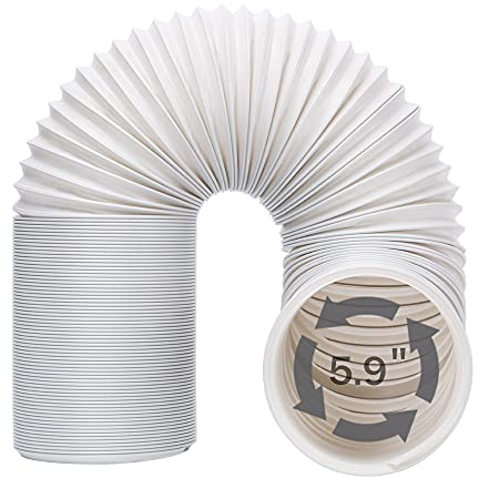 Portable Air Conditioner Hose 5.9 Dia 79 Length, AC Vent Exhaust Hose | AC Window Vent Hose, Air Vent Extender, Anti-clockwise Thread, AC Exhaust Hose For Portable Air Conditioner, Confirm the Size