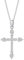 FANCIME Damen Halskette mit Gotik Kreuz Anhänger Kette aus 925 Sterling Silber mit Funkelnde Zirkonia Schmuck für Frauen Kinder - Verstellbar Kettenlänge: 40 + 5 cm
