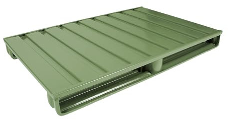 Heson | Stahlflachpalette | LxB 1200 x 800 mm | Traglast 2000 kg | resedaGrün