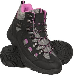 Mountain Warehouse Adventurer Womens Boots - Waterproof Rain Boots, Synthetic & Textile Walking Shoes - For Spring Summer, Hiking & Trekking Black Adult Shoe Size 7