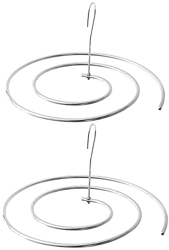 WAIKAS 2 Stück Edelstahl-Kleiderbügel, platzsparender multifunktionaler Spiral-Wäscheständer, mit Einer Gesamtlänge von 1.8 Metern, stark belastbar, Aufhänger für Bettlaken, Bettdecke (2-Pack)