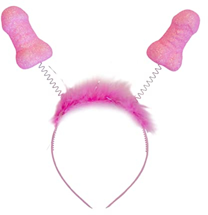 JGA Penis Kopfschmuck rosa | Scherzartikel Junggesellenabschied | Junggesellinnenabschied Haarschmuck Braut | Brautjungfer Deko | Pink Penis Braut | Geschenk Geburtstag | Mädelsabend | Partyabend