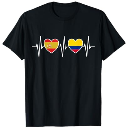 España Y Colombia Banderas Banderas De Colombia Camiseta