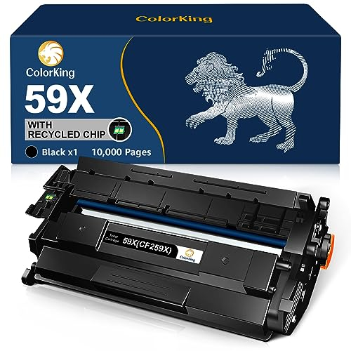 ColorKing 59X mit Chip Kompatibel für HP 59X CF259X CF259A 59A Toner für Laserjet Pro M404dn MFP M428dw M428fdw M428fdn M404dw M304 mit Hoher Reichweite 10.000 Seiten, Einzelpackung
