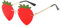 Hifot Rahmenlos Sonnenbrille für Damen, Erdbeere Form Partybrillen für Fasching Foto Requisiten Geburtstagsfeier für Kinder Erwachsene