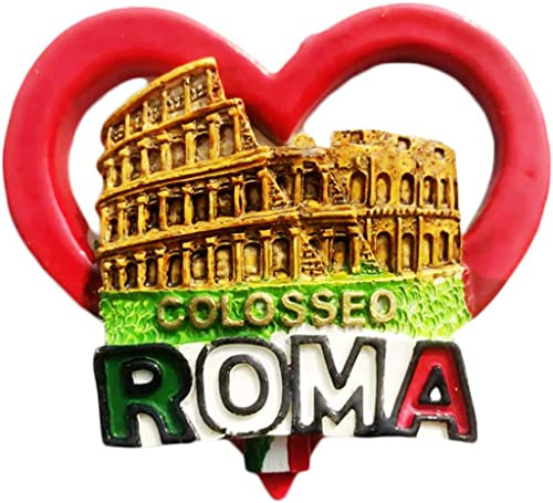 Imán para nevera con diseño de Roma, Italia, Roma, Roma, Roma, decoración de imán de resina