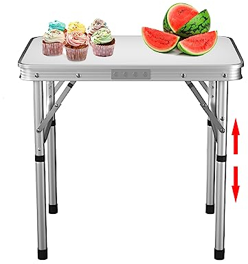 Picknick-Tische im Freien zusammenklappbaren Tisch 60x45x26~56 cm Portable Folding Camping Picknick-Tisch, platzsparende Fold Down Schreibtisch für Essen, Küche kleine Kinder schreiben Tisch