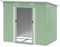 Outsunny 7 x 4ft Outdoor Storage Shed, Lean to Metal Garden Shed with Foundation Kit for Log, Rubbish Bin, Tool, Lawnmower, Bike, Light Green