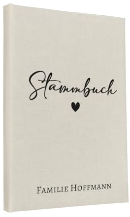 Hochzeitideal Stammbuch der Familie 'Tammy' Nr.302 inkl. Personalisierung (Creme, A5)