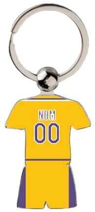Porte Clé Maillot Basket Les Lakers Personnalisable avec Nom et Numéro
